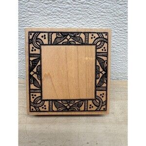 Magenta Art Frame Wood Mounted Rubber Stamp